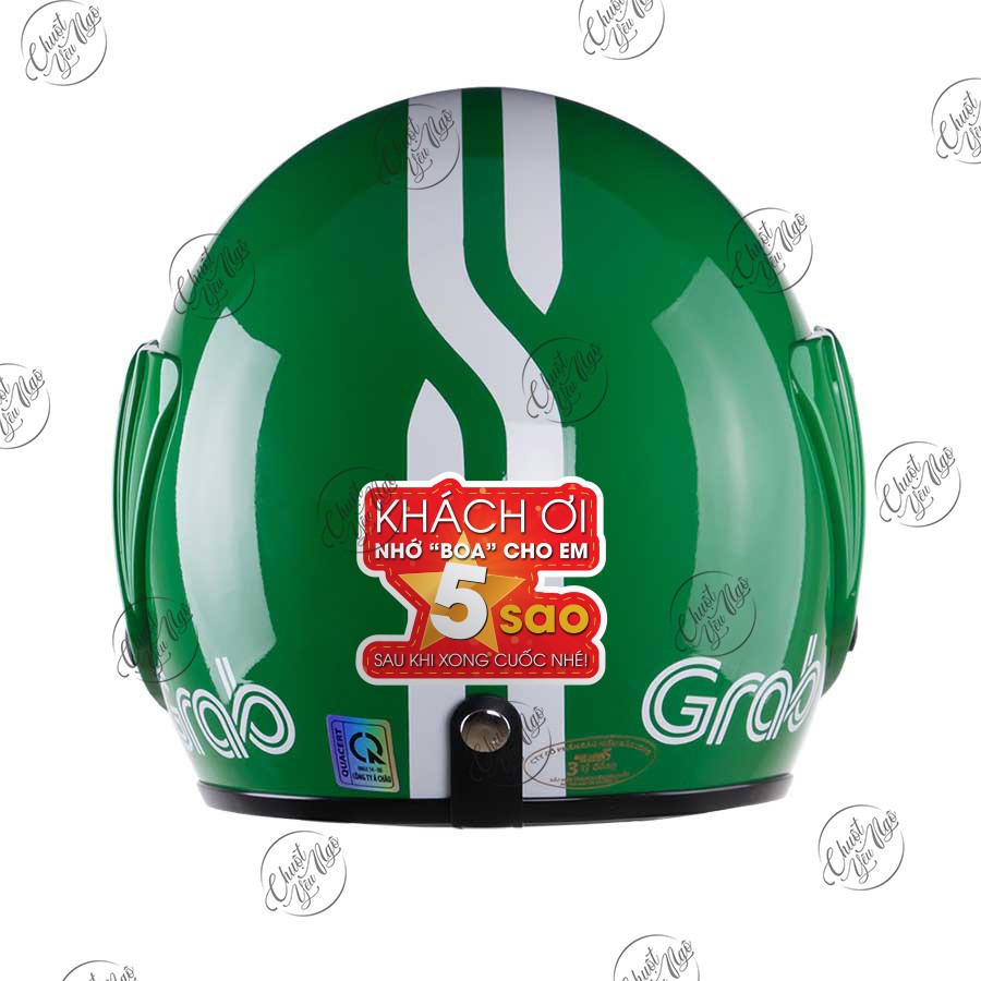 Bộ sticker decal chống nước tem xe tài xế xe công nghệ Grab Gojek đánh giá 5 sao dán trang trí nón bảo hiểm xe máy