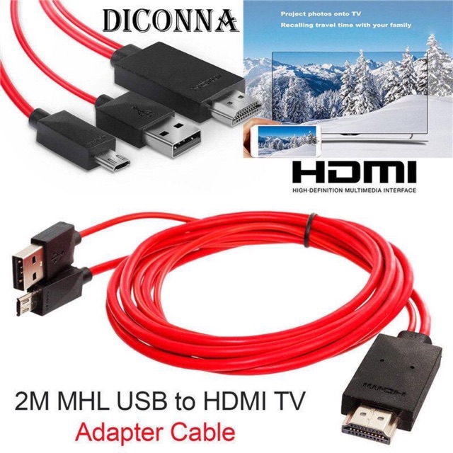 MHL to HDMI Adapter Micro USB to HDMI 1080P HD TV Cable Adapter for Android 11PIN phone