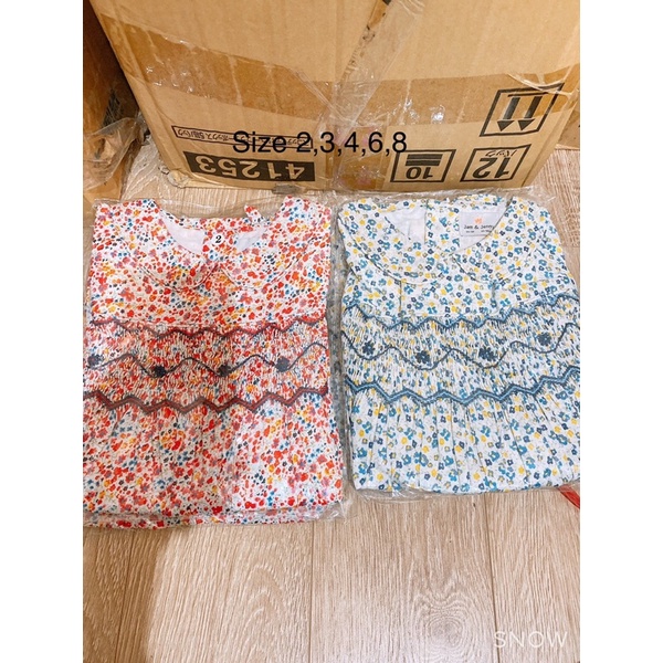 Váy smock xuất Âu cho Bé