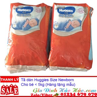 SET 108 MIẾNG TÃ DÁN HUGGIES SIZE NEWBORN (HÀNG TẶNG MẪU) - CHO BÉ < 5KG