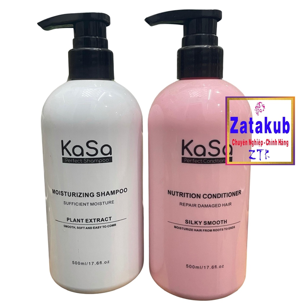 KASA Dầu gội xả phục hồi chống rụng, kích thích mọc tóc KaSa 500mlx2