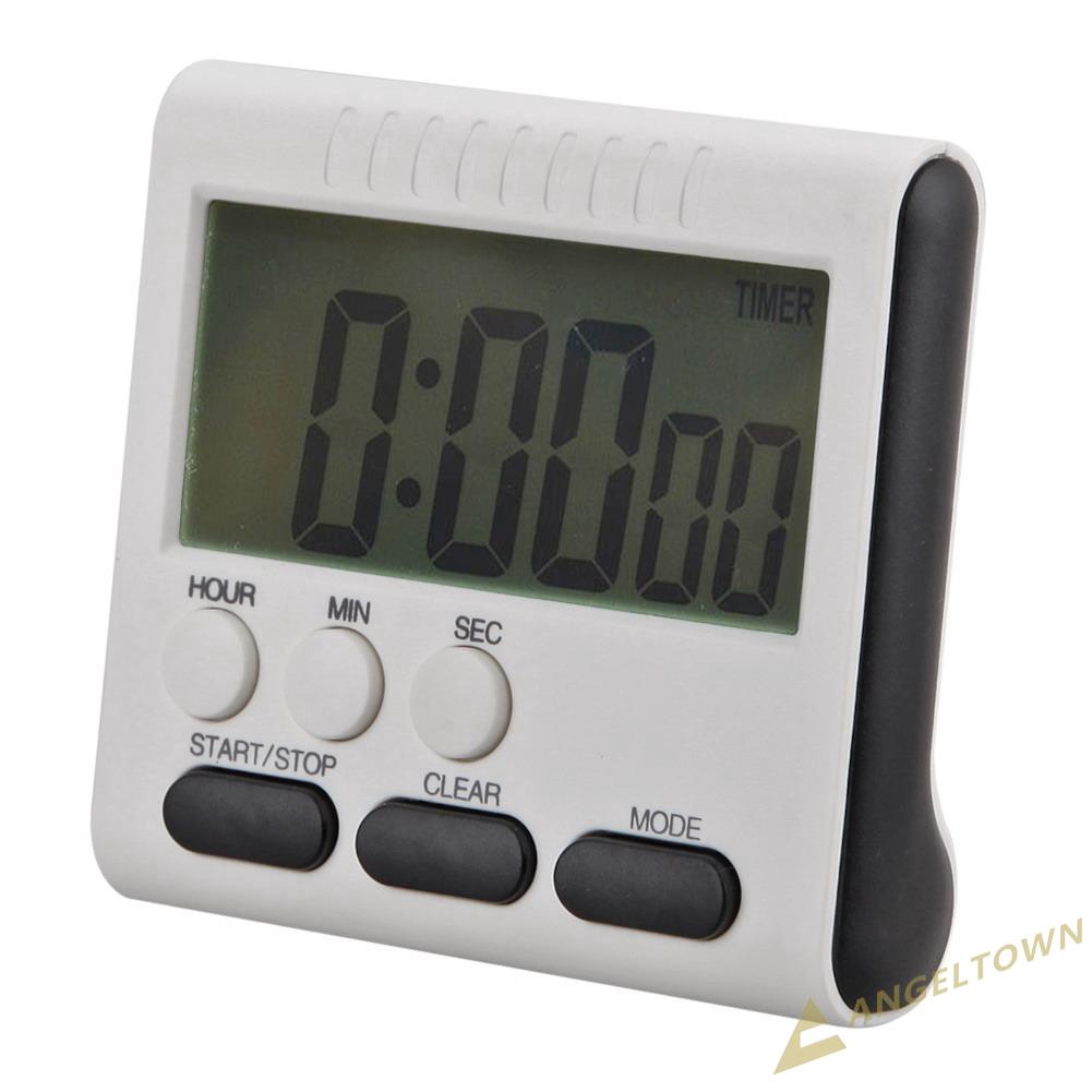 AN Magnetic Large LCD Digital Kitchen Timer Alarm Count Up Down Clock 24 Hours