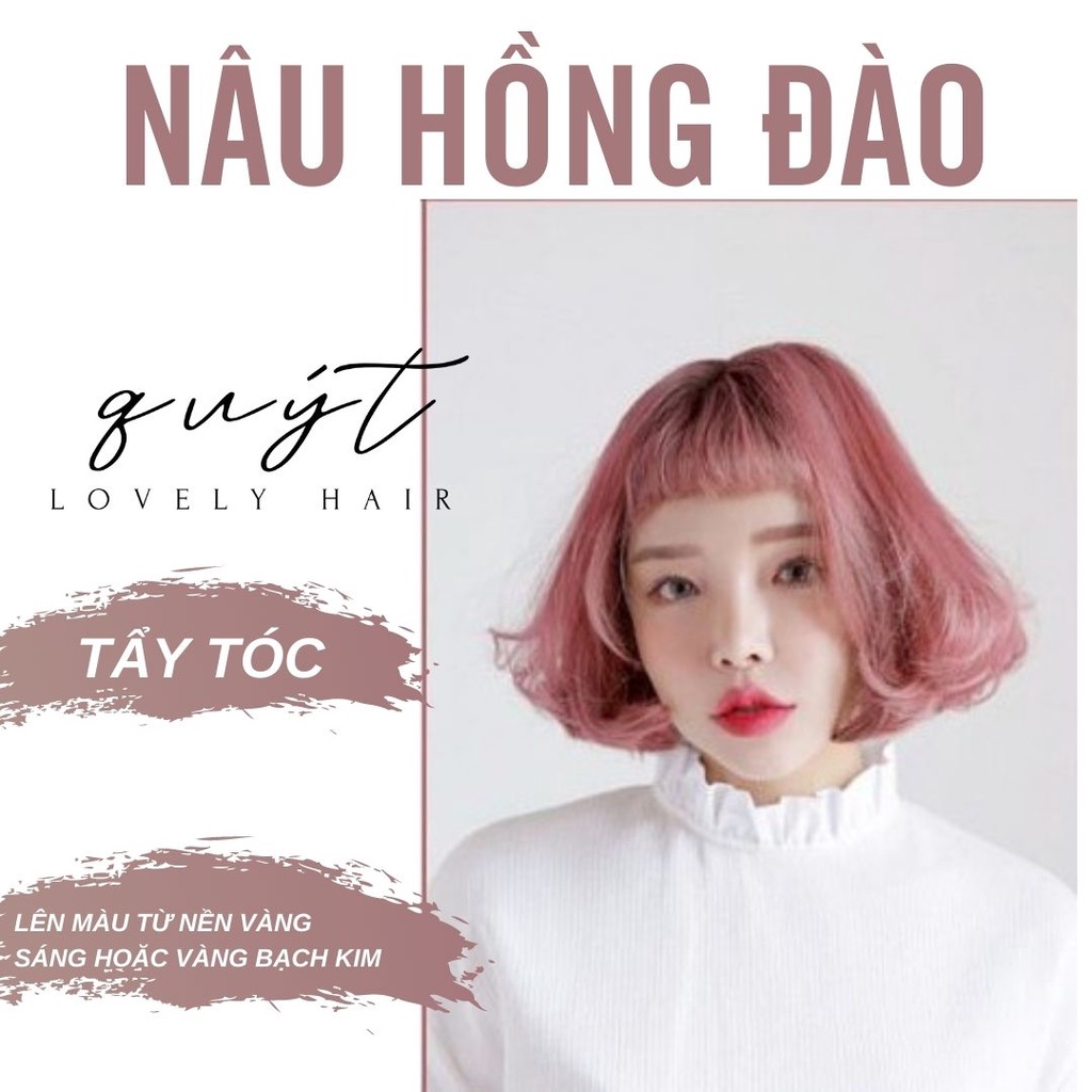 [ Q.8] THUỐC NHUỘM TÓC NÂU HỒNG ĐÀO+TẶNG KÈM OXY