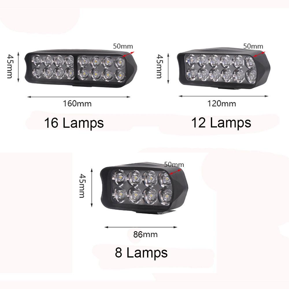 Đèn Pha LED 8 / 12 / 16 Bóng 12V-80V Chuyên Dụng Cho Xe Đạp Điện