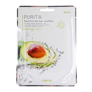 Mặt nạ giấy chiết xuất từ trái bơ - PURITA AQUA AVOCADO ESSENCE MASK (22g)