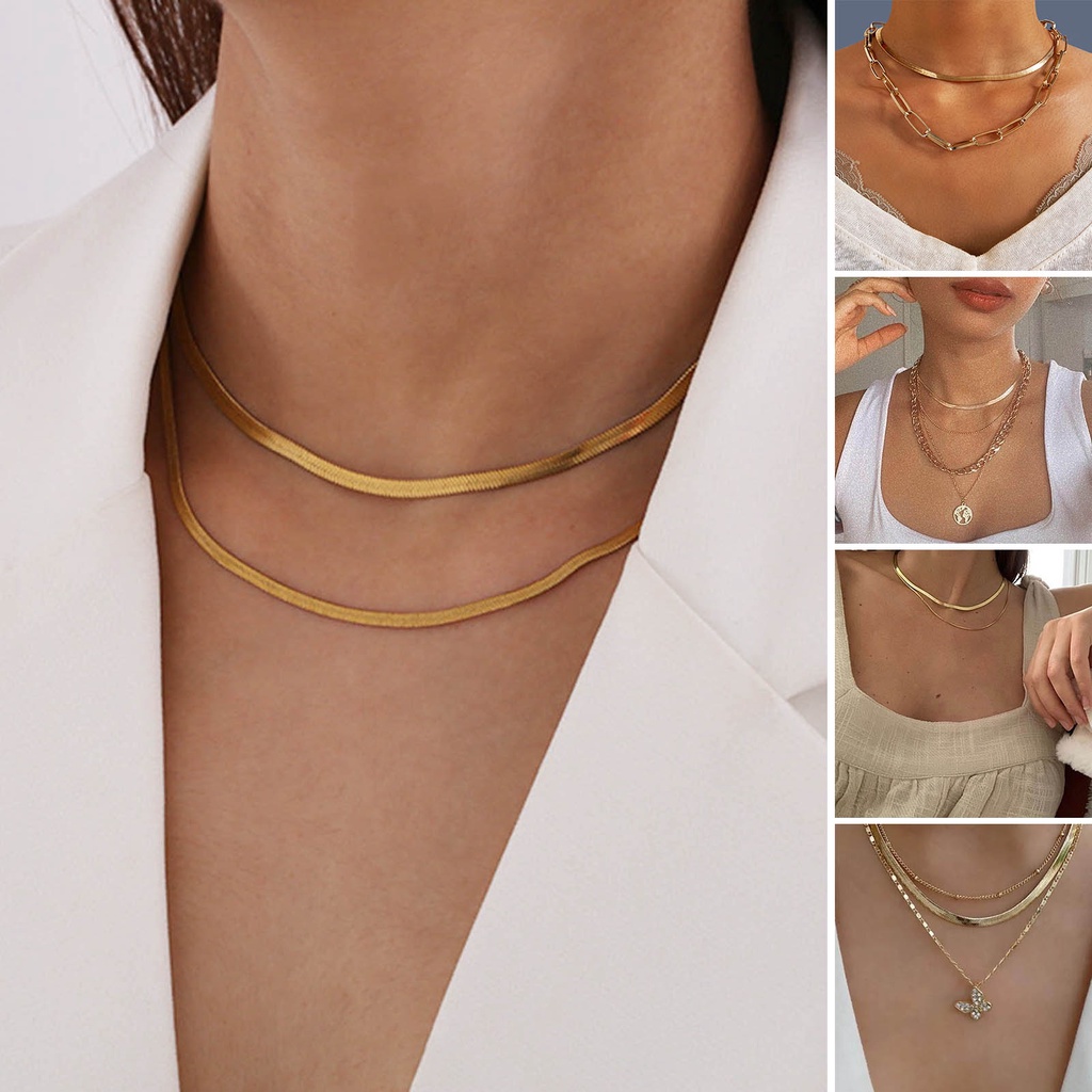 Vòng cổ Mặt Nơ Đơn Giản Thanh Lịch Cho Nữ