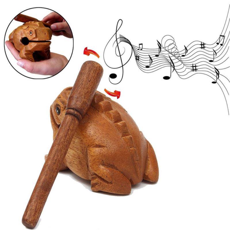 Bộ Gõ Con Ếch Gỗ Đồ Chơi Phát Nhạc Cho Bé