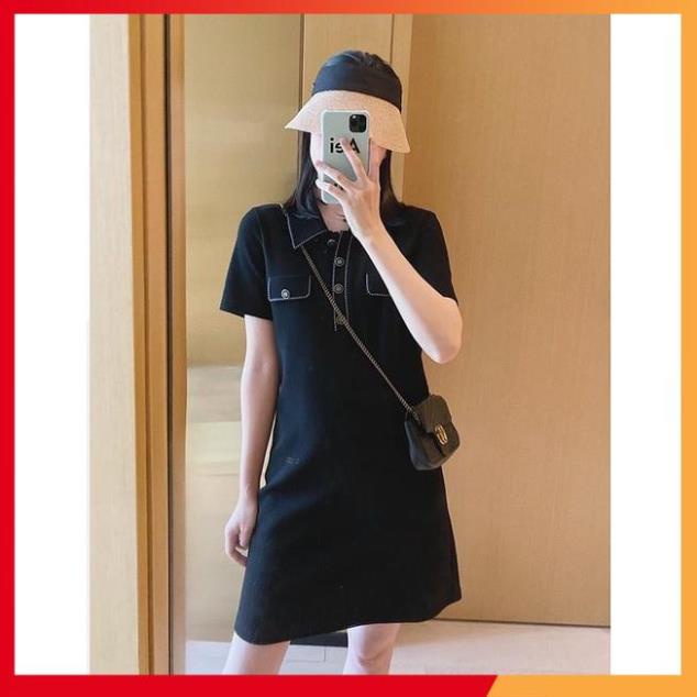 Đầm thun Polo Dress dáng Mini - Best-Seller tại Gimi Form xinh xắn 