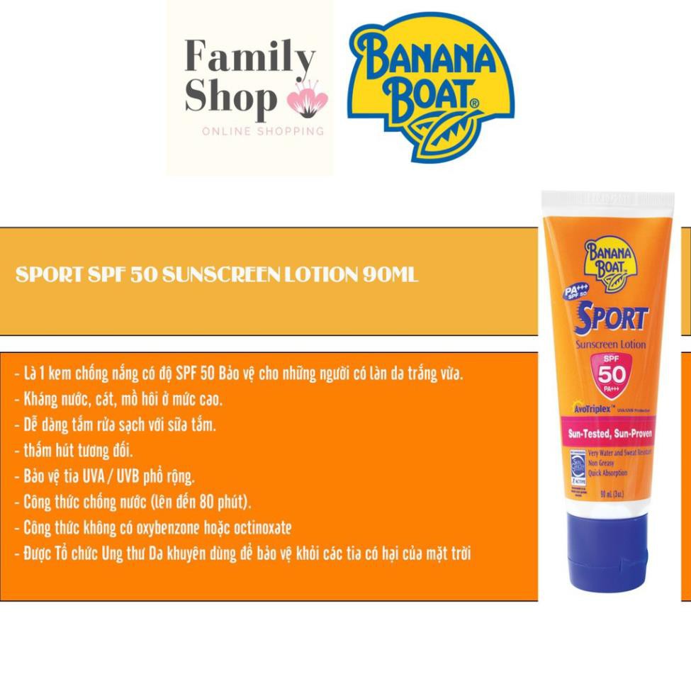 [Giao Hoả Tốc] Kem Chống Nắng Banana Boat Sport 110, Ultra Protect.