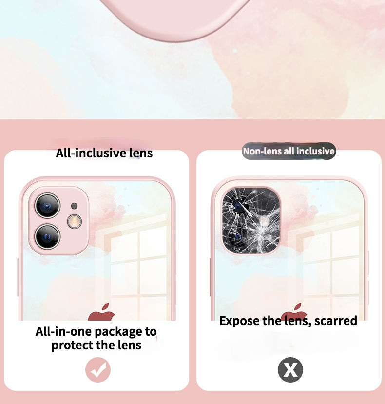 Ốp Điện Thoại Mặt Kính Cường Lực Cho Iphone 11 12 Pro Max 12 Mini | BigBuy360 - bigbuy360.vn