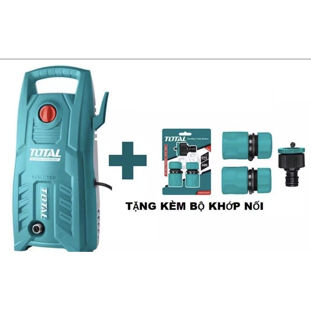 Máy phun xịt rửa áp lực cao 1400W Total TGT11316 (Tặng Bộ khớp nối Total)