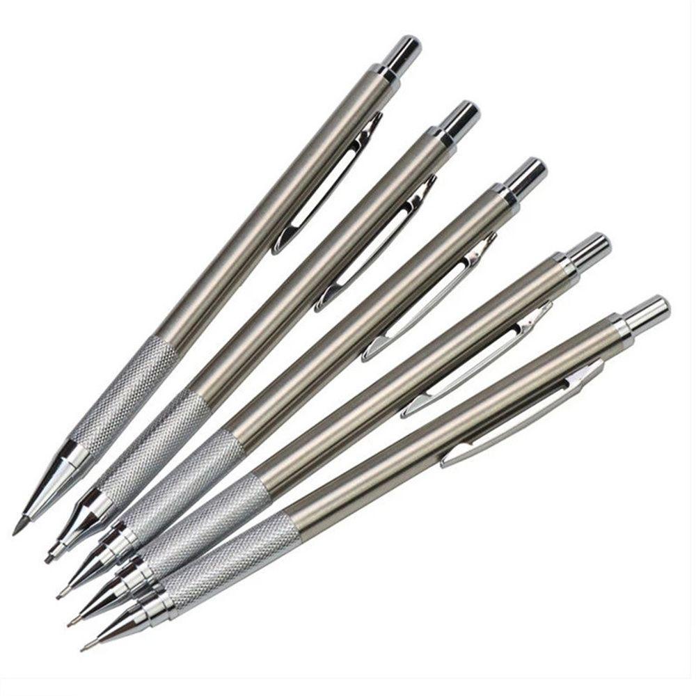 Bút chì bấm MMULCK tự động bằng thép không gỉ tiện dụng 0.5 / 0.7 / 0.9 / 1.3 / 2.0mm