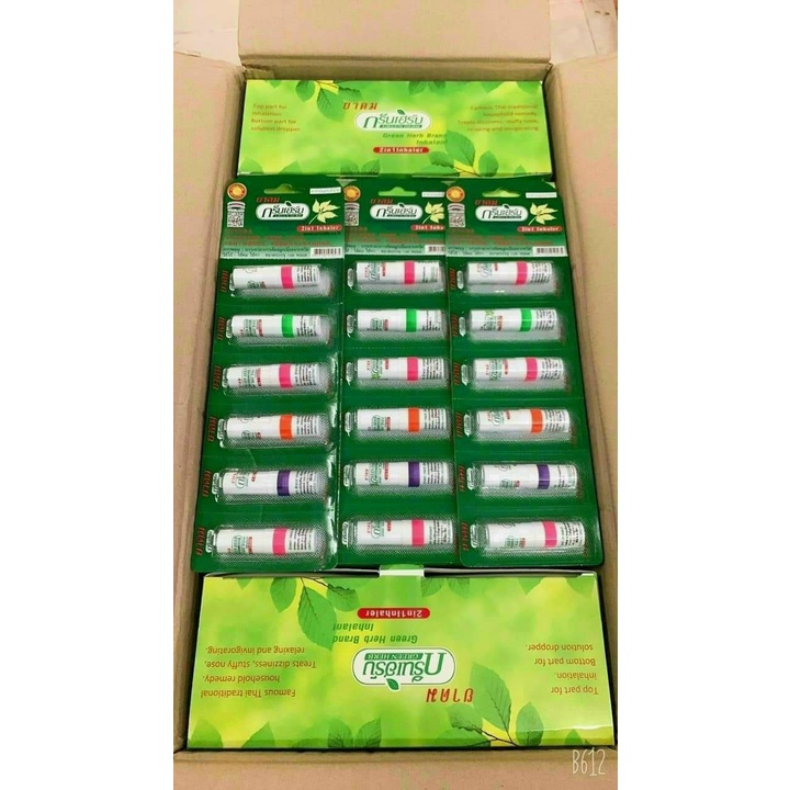 Ống Hít Thông Mũi Bạc Hà 2 Đầu Của Thái Lan Green Herb