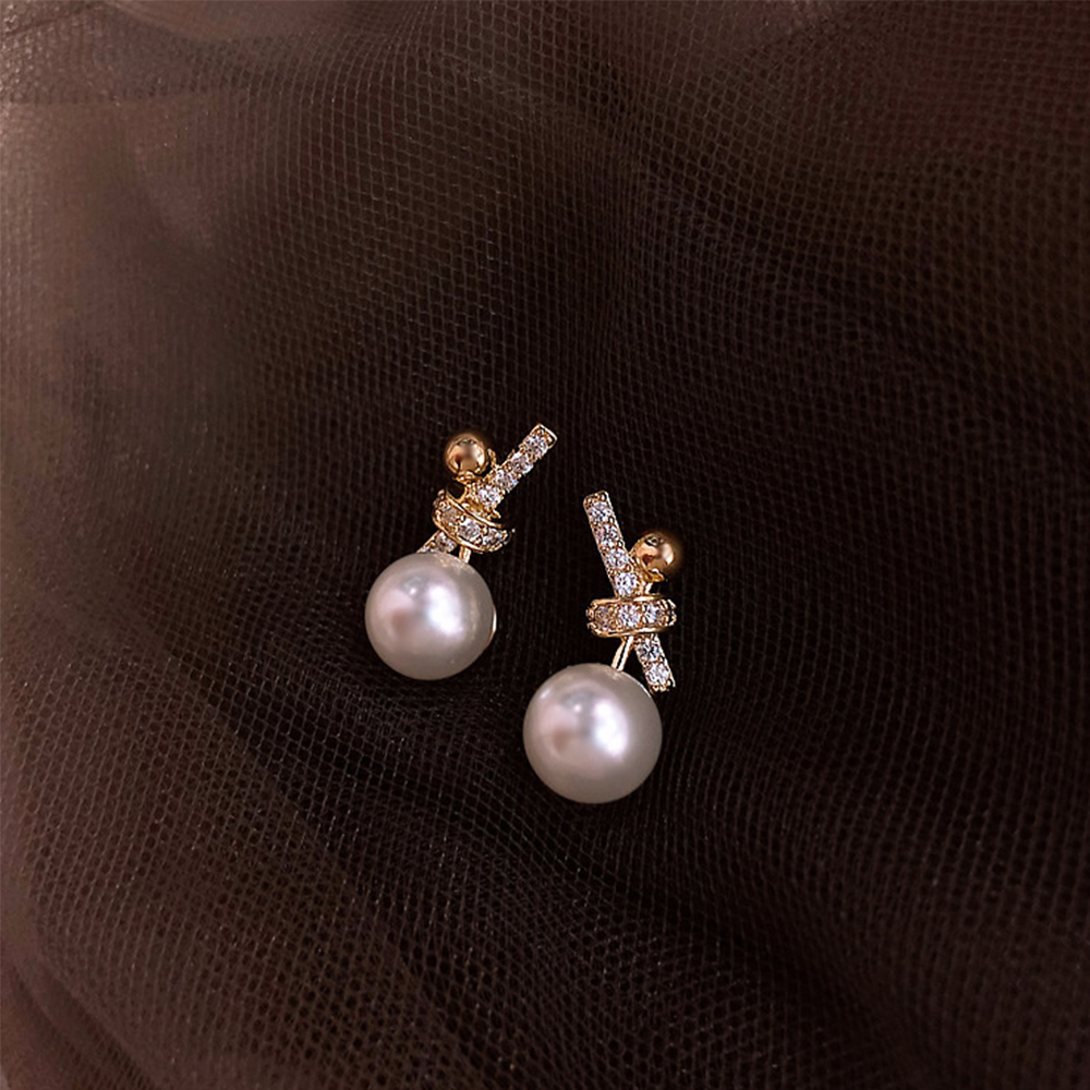 Khuyên Tai Ngọc Trai Nhân Tạo Thời Trang Cho Nữ S925