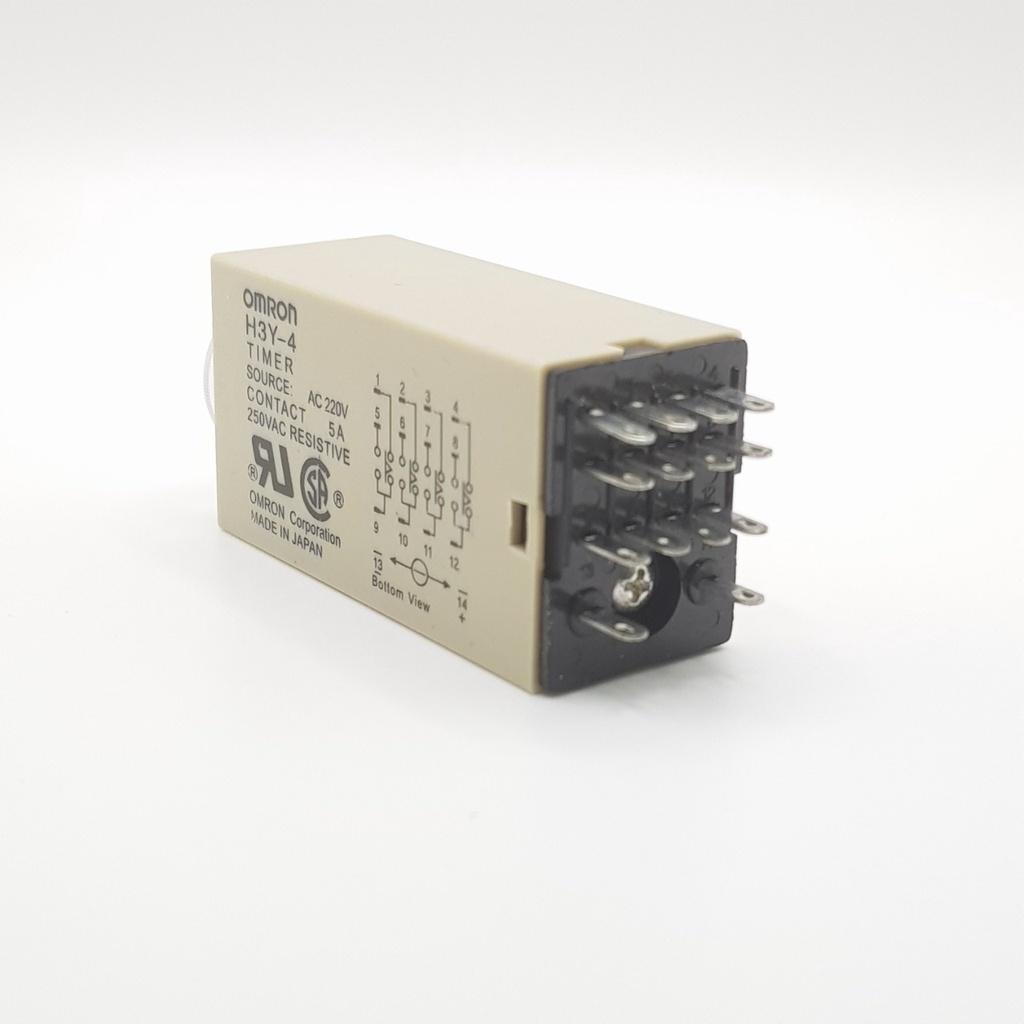 Relay thời Gian H3Y-4, H3Y-4 220V 60M, rơ le thời gian, timer hẹn giờ. H3Y-4/H3Y-2, rơ le 220v 60 phút