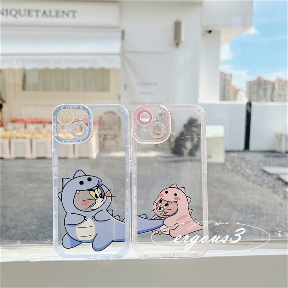 Ốp điện thoại silicone mềm in hình khủng long thích hợp Cho iPhone 14 13 12 11 Pro Max X XR XS Max SE 2020 8 7 Plus