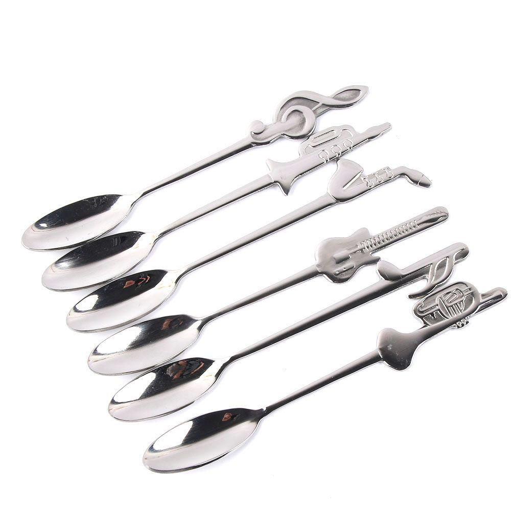 Muỗng Cà Phê Bằng Thép Không Gỉ Hình Nốt Nhạc