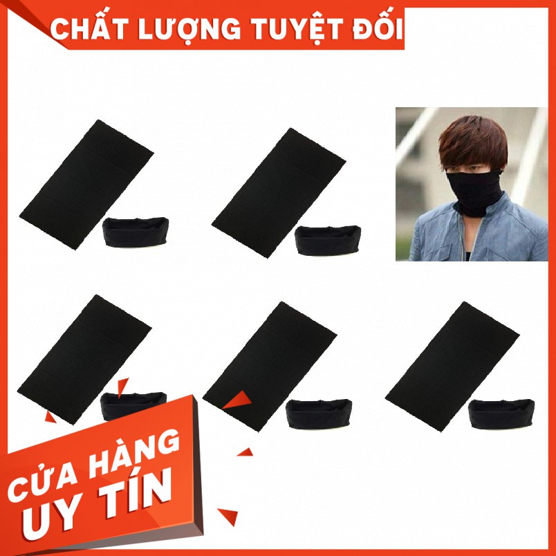 [CHÍNH HÃNG]Combo Khăn đa năng ĐEN trơn vải dày