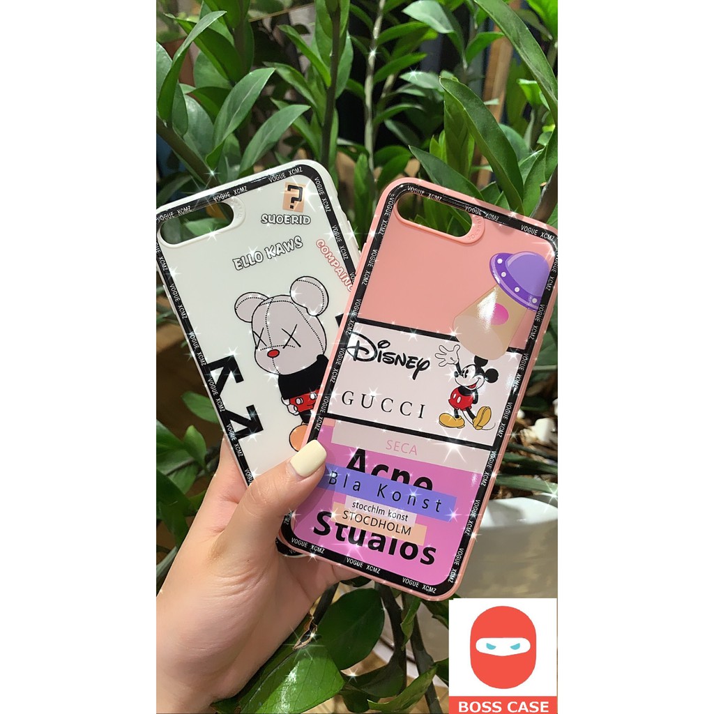 🌸Ốp lưng iphone🌸TPU mickey kawl  sillicon dẻo bóng free ship full ip 6-6s/6-6s-plus/7-8-plus/X-XS/XSMAX/11/11-pro-max