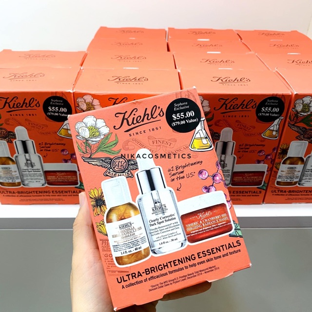 Set dưỡng da 3 món Kiehl's Ultra Brightening Essentials [Nika Story]