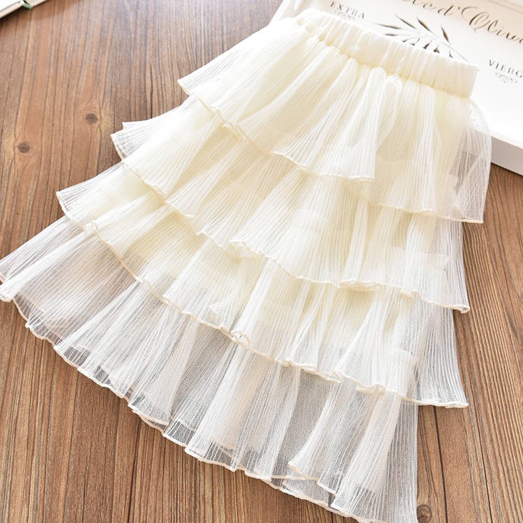 Chân Váy Lưới Xếp Ly Dáng Dài Phong Cách Công Chúa Cho Bé Gái 🔔Thời Trang Trình Diễn💙】