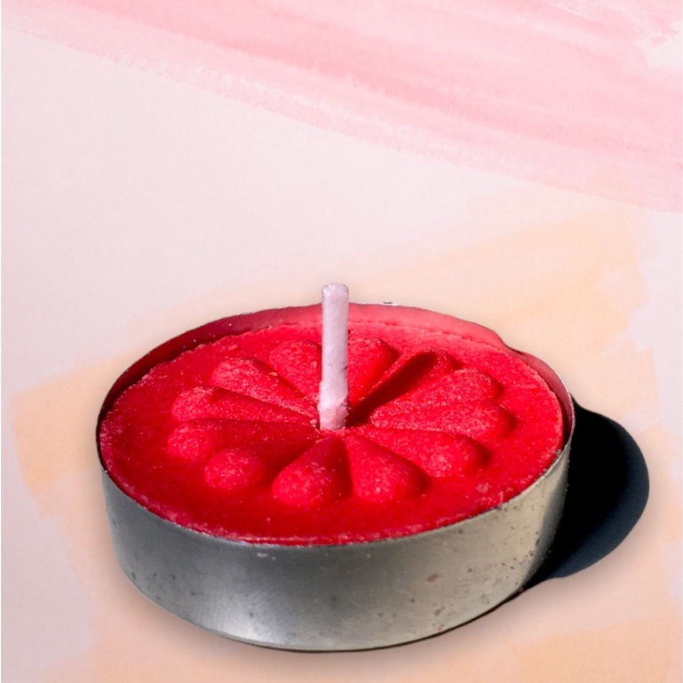 Set 20 viên nến nhỏ tealight trắng, không mùi, không khói, hình hoa mai, 4h, đốt đèn xông tinh dầu, bơ, có set 5 và 10