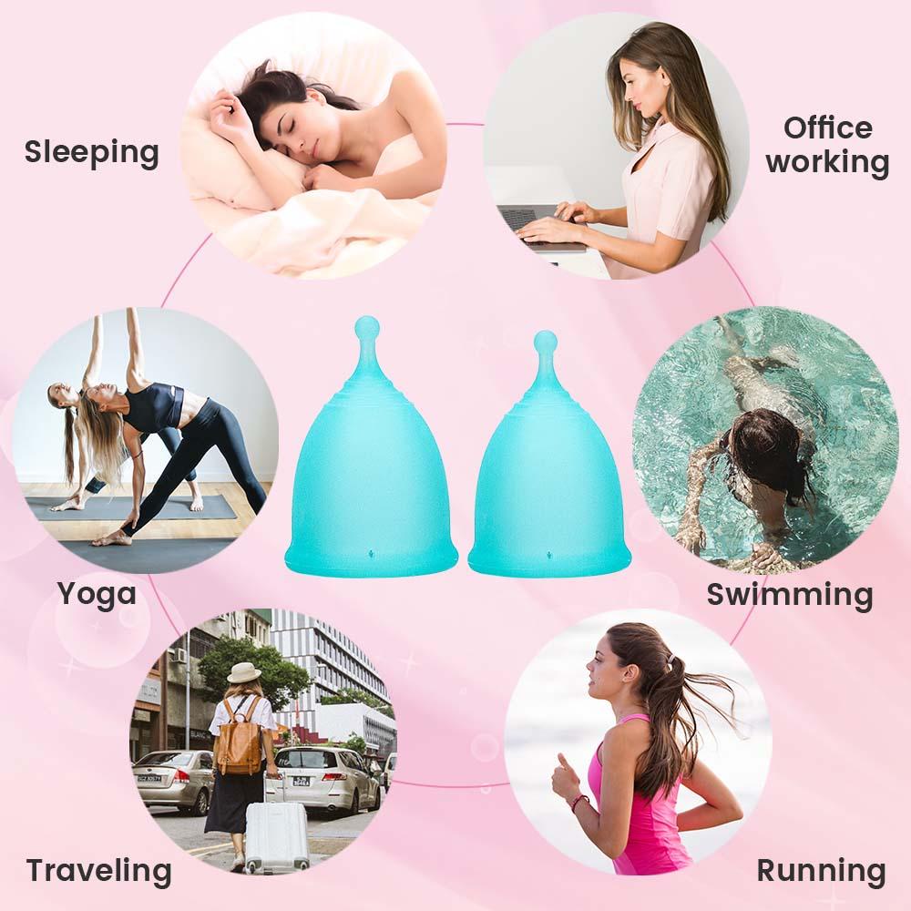 Cốc Nguyệt San Silicone An Toàn Tiện Lợi Cho Du Lịch