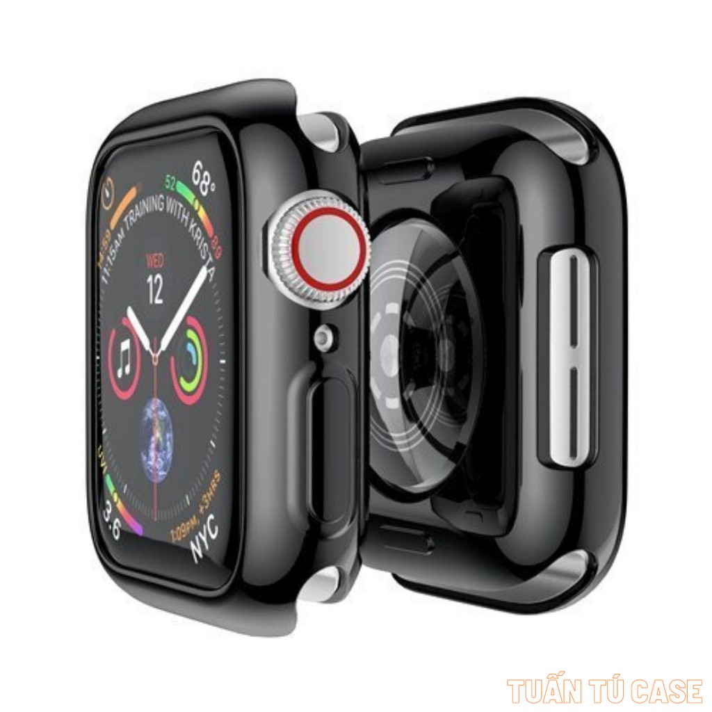 Ốp Bảo Vệ Kèm Dán Cường Lực cho Apple Watch Series SE | 6/5/4/3/2/1 38mm 40mm 42mm 44mm