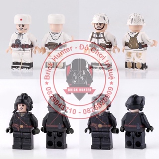 Army minifigures đồ chơi lắp ráp mô hình Lính Hồng Quân Liên Xô và lính tank thiết giáp