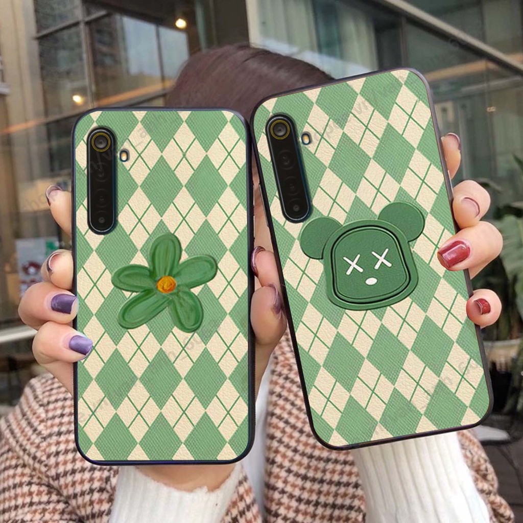 Ốp lưng Realme 6 / 6 Pro in hình hoa, gấu rich bear nghệ thuật, thời trang