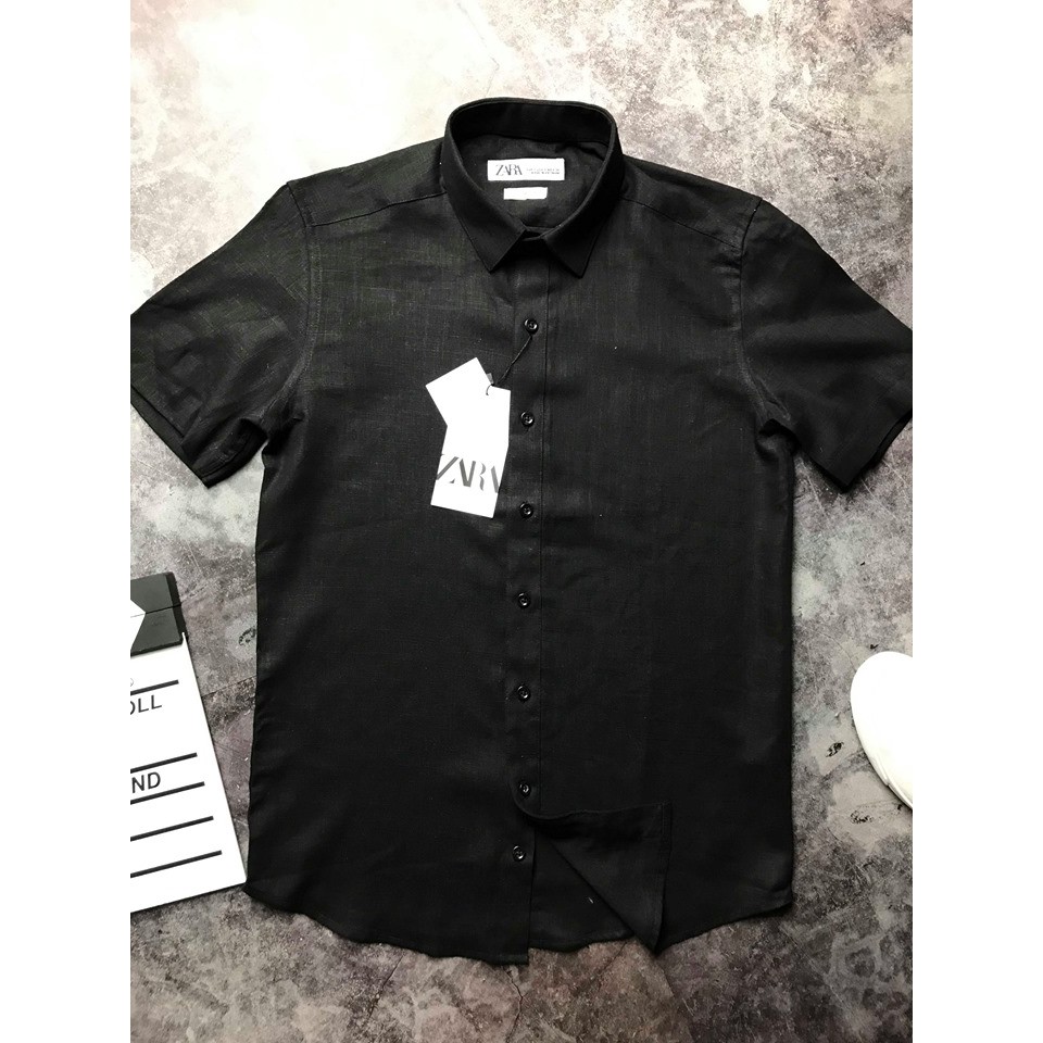 Áo Sơmi Đũi Cổ Bẻ Tay Ngắn | BigBuy360 - bigbuy360.vn