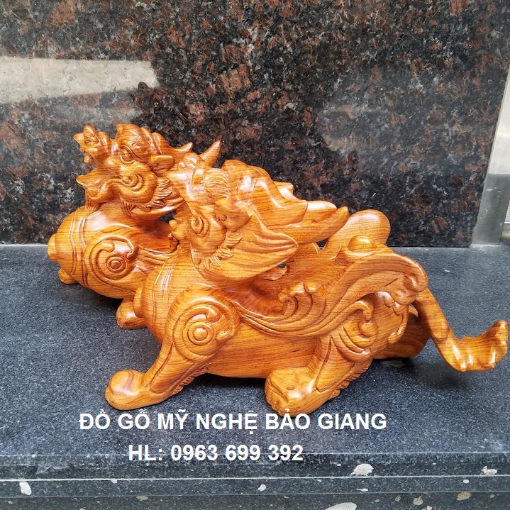 Cặp tỳ hưu gỗ hương dài 20 CM
