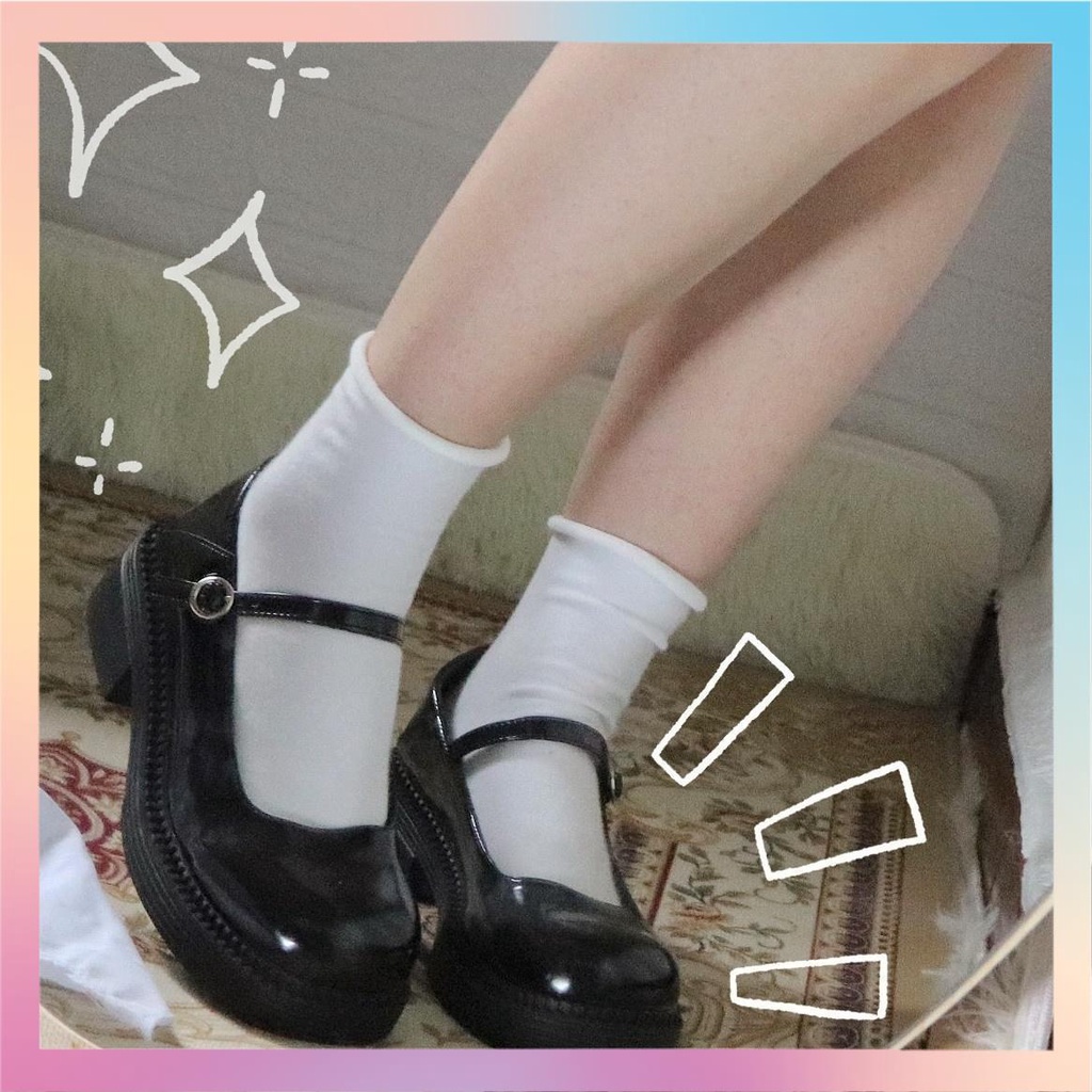 Giày cao gót Mary Jane Giày Cao Gót Thiết Kế Phong Cách Lolita Nhật Bản Thời Trang Xuân Thu