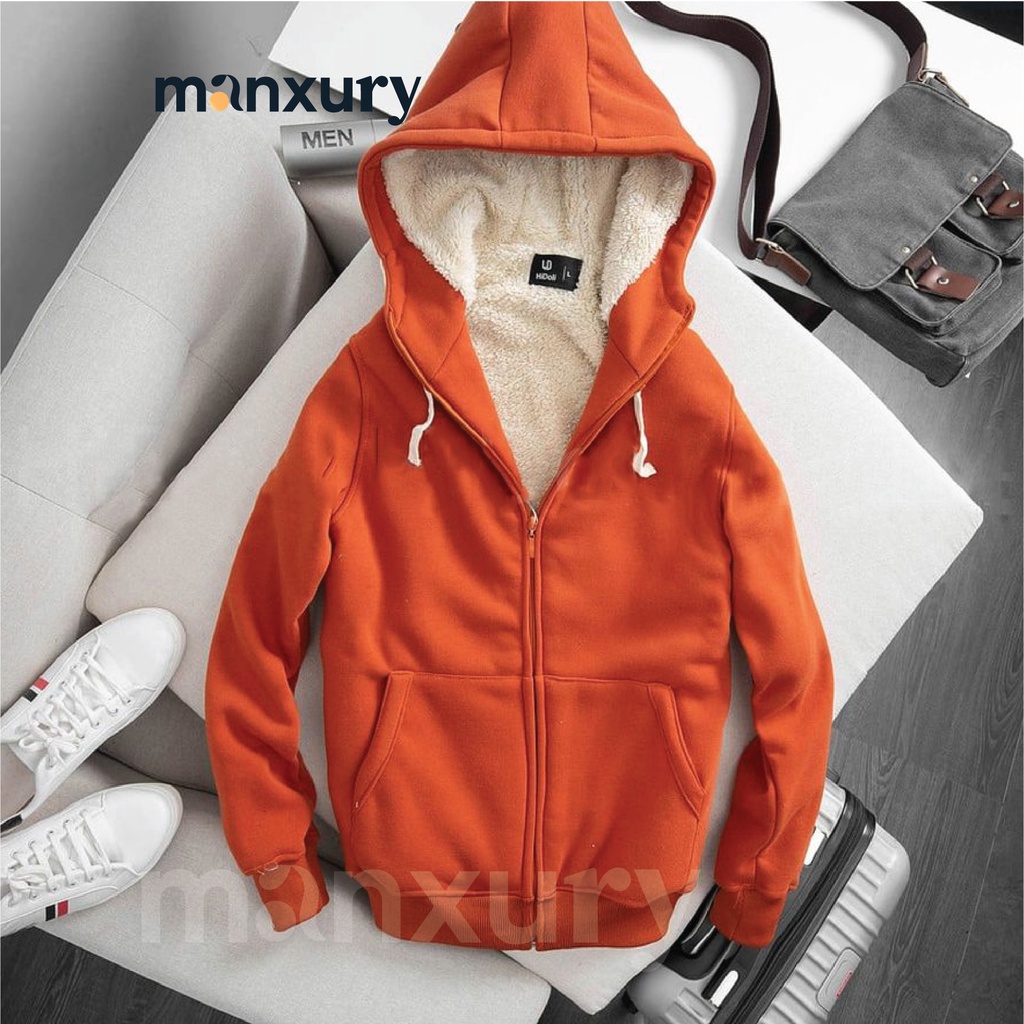 Áo khoác nỉ lót lông cừu nam nữ dày dặn ấm áp, áo khoác hoodie nam nữ phong cách thời trang thể thao MANXURY | WebRaoVat - webraovat.net.vn