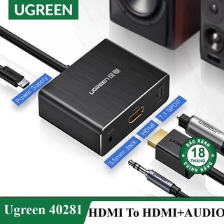 Cáp chuyển đổi hdmi ra hdmi + audio 3.5mm và spdif 5.1/7.1 ugreen 40281 chính hãng