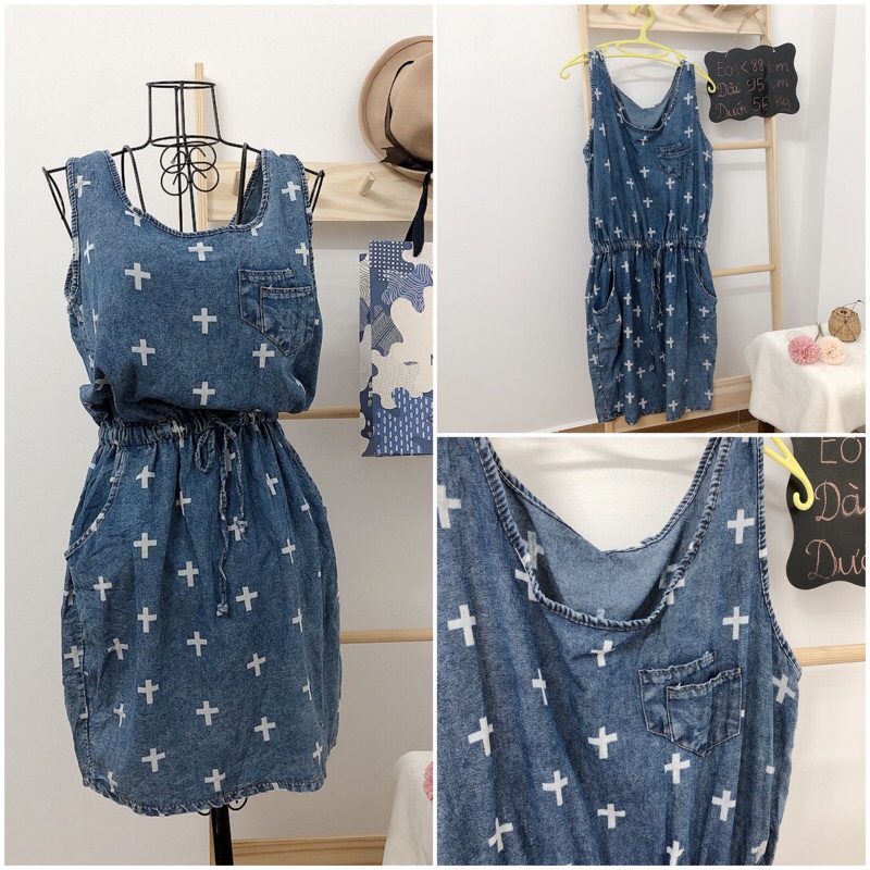 Đầm bò đầm denim xinh dưới 60 kg