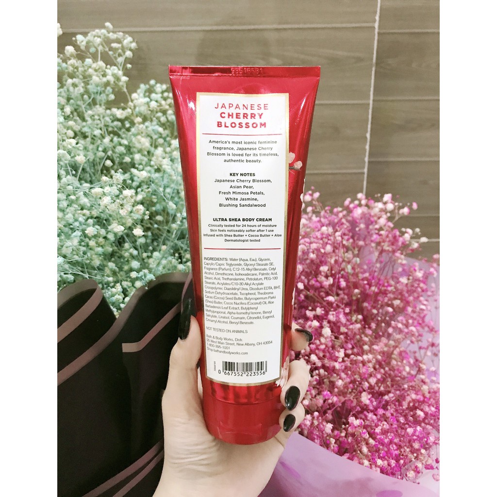 Lotion dưỡng thể JAPANESE CHERRY BLOSSOM Bath and Body Works 226gram#chính hãng #