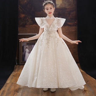 Đầm công chúa phối lưới phong cách phương tây cho bé gái