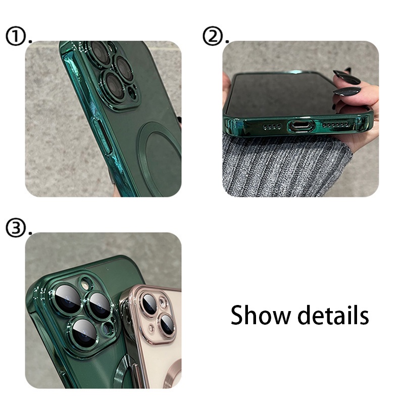 Ốp Điện Thoại Silicon Mềm Trong Suốt Hít Nam Châm Cho iPhone 14 13 Pro Max 14 Plus