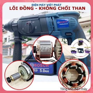 Máy khoan, đục tường bê tông cầm tay dùng Pin BOSCH 118V, 3 Chức Năng chính hãng giá rẻ