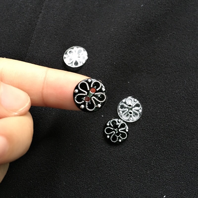 SÉT 10 nút sơ mi 2 lỗ cao cấp size 1.2mm