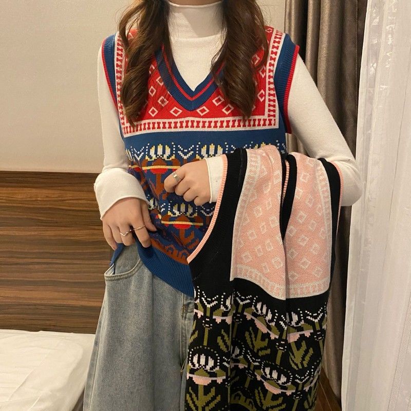 Áo len nữ không tay cổ chữ V mới | BigBuy360 - bigbuy360.vn