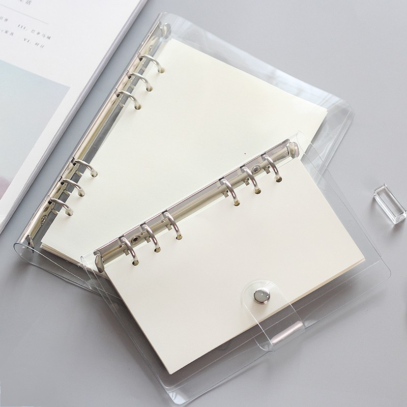 Binder Bìa còng Sổ còng Bìa DẺO Kèm Thước A6 A5 B5 6 9 Lỗ Làm Bullet Joural Planner Take Note Giấy Refill Kẻ Ngang Caro