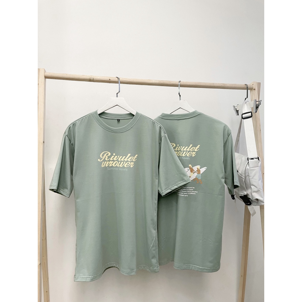 Áo Thun tay lỡ in Rivulet Nam Nữ Unisex cổ tròn, áo phông ngắn tay Boin shop không cổ ảnh thật, không nhăn, k ra màu