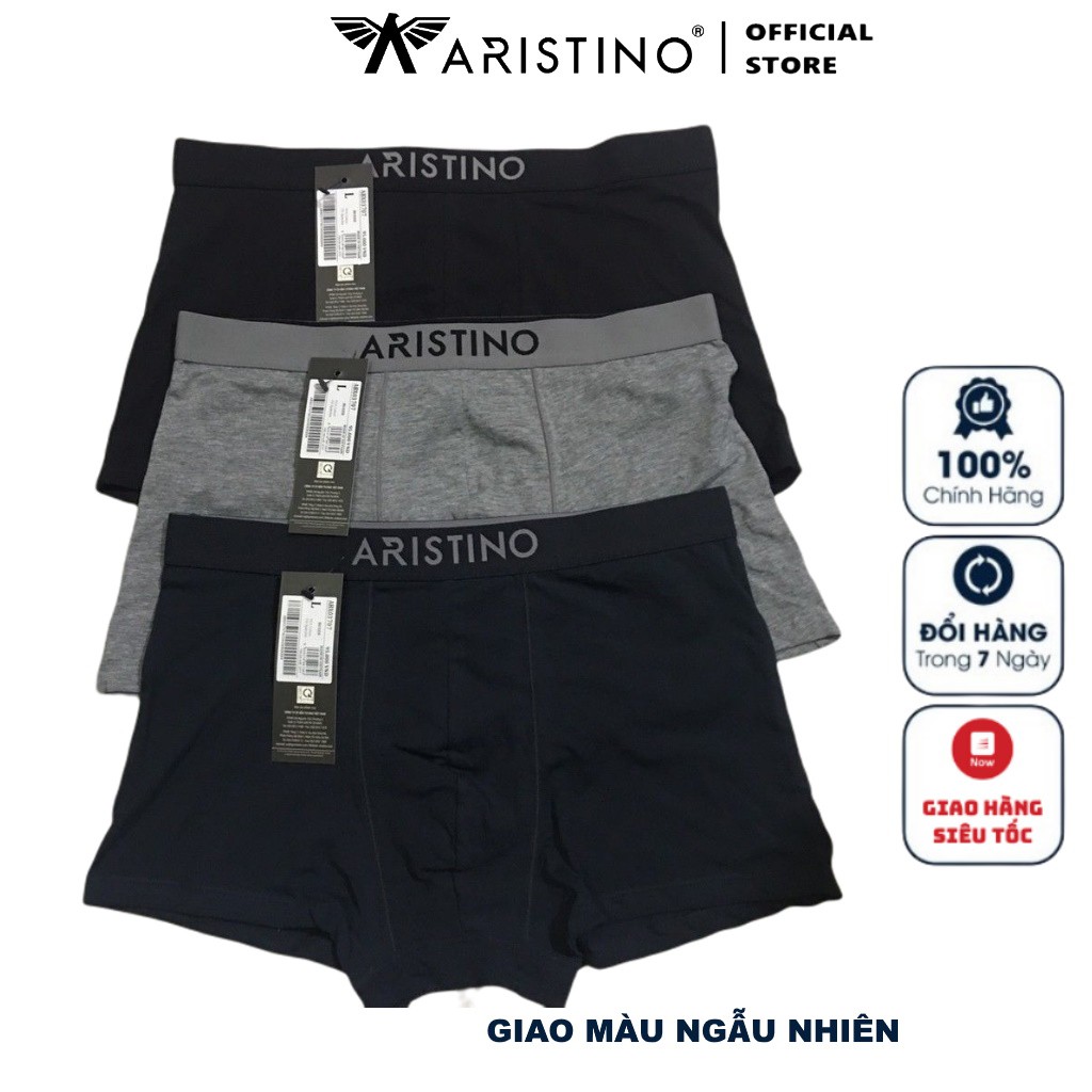 Quần Lót Nam Boxer Sịp Đùi Nam ARISTINO ABX03707 Quần Xì Chất Liệu Cotton Mềm Mại Thoáng Mát Dễ Chịu Co Giãn Thoải Mái