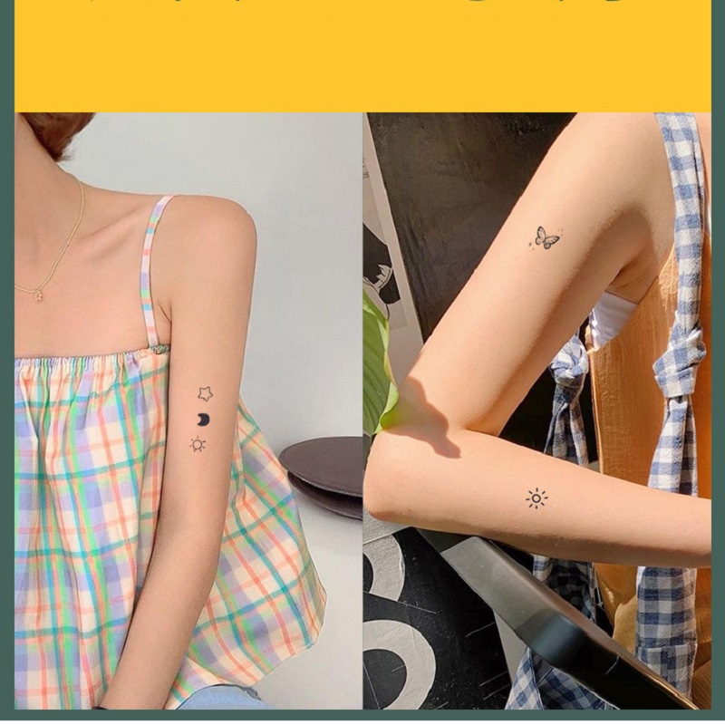 Bộ 80 hình xăm dán mini tạm thời chống thấm nước có thể kéo dài đến 15 ngày JIAMIN Magic Tattoo