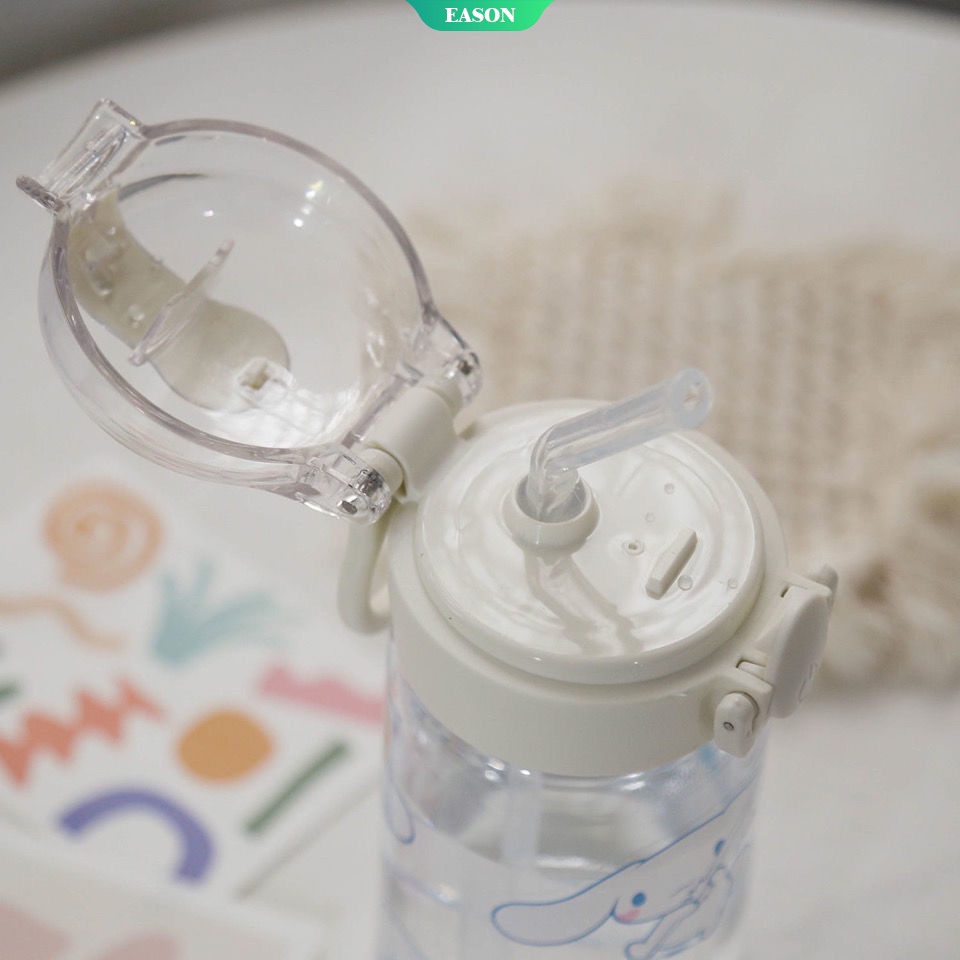 Bình Nước Bằng Nhựa Trong Suốt In Hình Cinnamoroll Dễ Thương Dung Tích Lớn Tiện Dụng Cho Học Sinh
