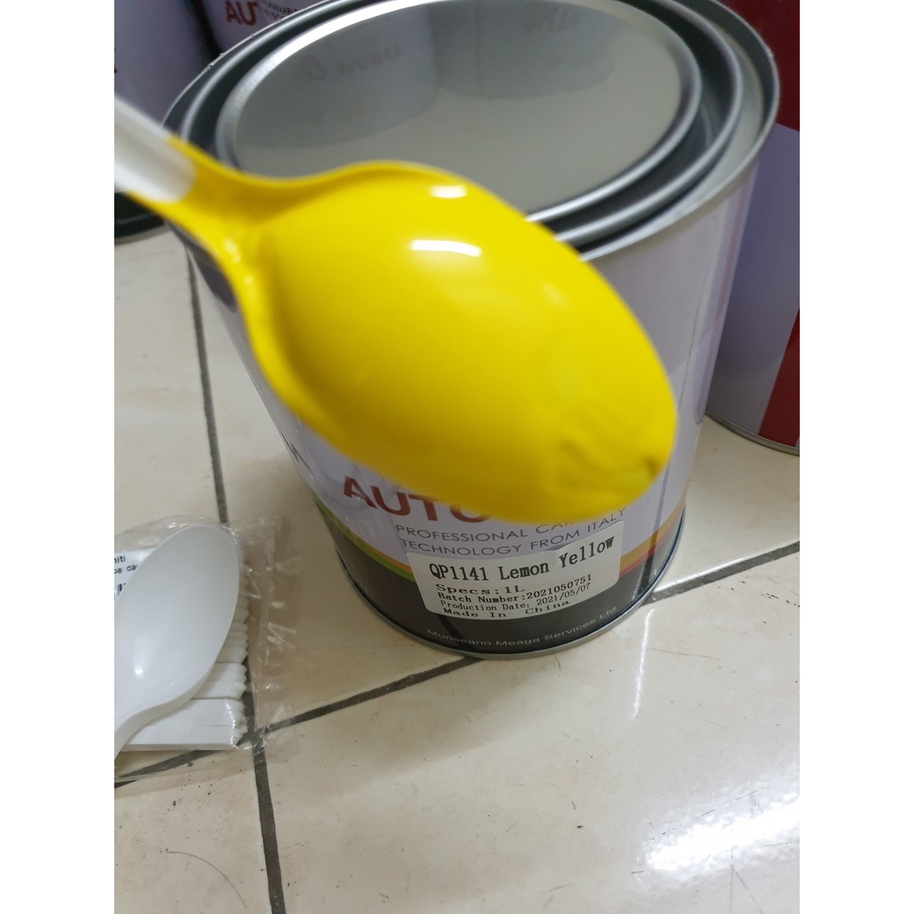 QP1141 Sơn gốc 1K màu Vàng chanh hãng Autopaint lon 1 Lít ( Sơn oto xe máy )