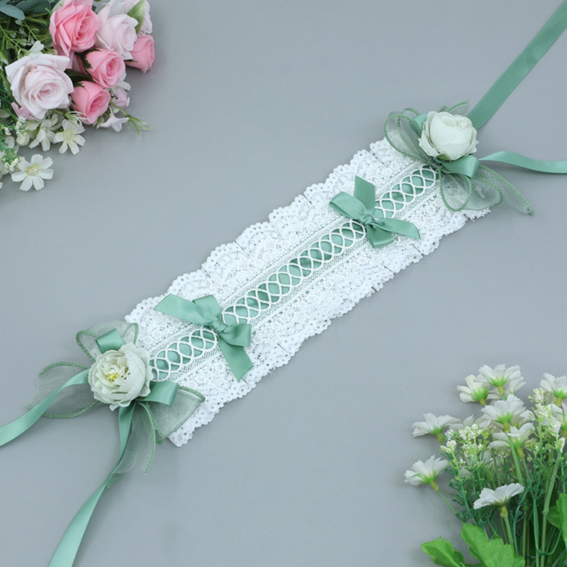 Cài Tóc Đính Nơ Ren Xếp Ly Tinh Tế Hóa Trang Dự Tiệc Cho Nữ