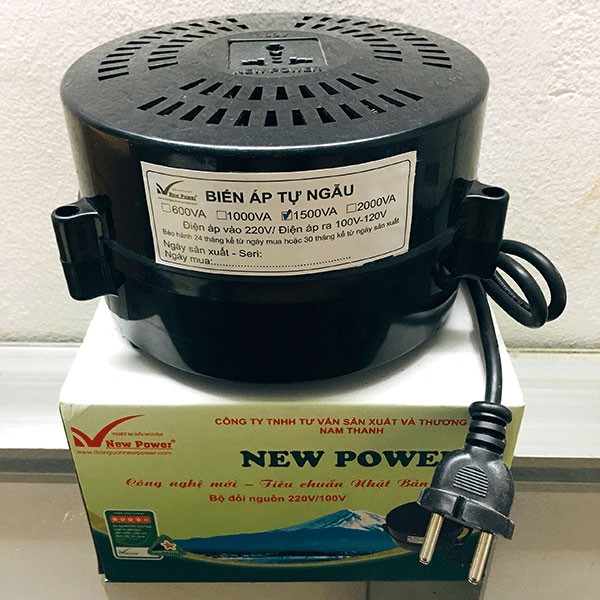 Bộ đổi nguồn 220v sang 110v 1500VA New Power